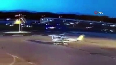ucak kazasi -  - ABD'de Pilotun Hayatını Kaybettiği Kaza Güvenlik Kamerasında Videosu
