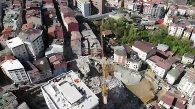 insaat temeli -  Kağıthane'deki yıkılan binaların enkazı havadan görüntülendi  Videosu