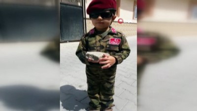  Minik Doruk'un asker kıyafeti ile 23 Nisan paylaşımı duygulandırdı