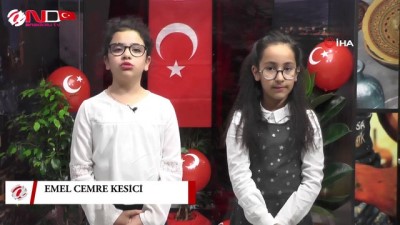  Nevşehir’de ilkokul öğrencileri ana haber bültenini sundu