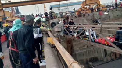 iskele coktu -  Tuzla'da bir tersanede iskelenin halatı koptu: 5 işçi yaralandı Videosu