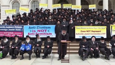 Filistin’in var olmadığını iddia eden Yeger, Ortodoks Yahudiler tarafından protesto edildi - NEW YORK 