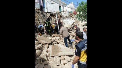  Gaziantep'te ev çöktü: 1 yaralı 