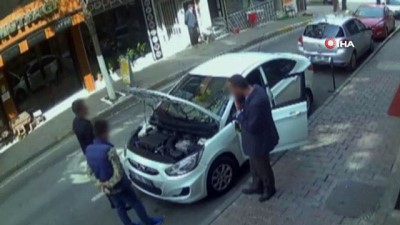 calinti arac -  Test sürüşü bahanesiyle otomobil hırsızlığı kamerada Videosu