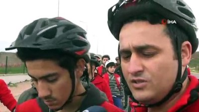  Türk ve Suriyeli çocuklar bisiklet turunda buluştu