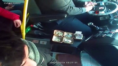 kina gecesi - Yolcu dolu minibüste hırsızlık kamerada  Videosu