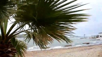istankoy - Bodrum'da sağanak ve fırtınamsı rüzgar - MUĞLA Videosu