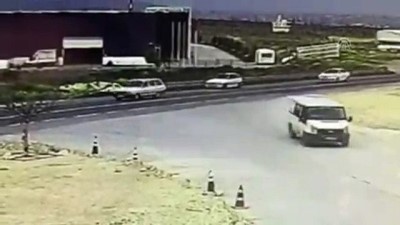 Beş kişinin yaralandığı trafik kazası güvenlik kamerasında - GAZİANTEP