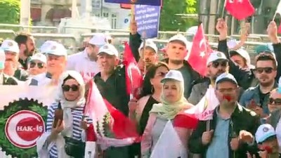 HAK-İŞ üyeleri Kazancı Yokuşu'na karanfil, Taksim Cumhuriyet Anıtı'na ise çelenk bıraktılar (2) - İSTANBUL 