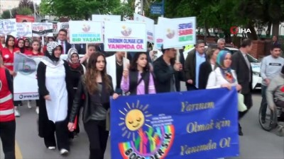 temel hak ve ozgurlukler -  Engelli vatandaşlar farkındalık için yürüdü Videosu