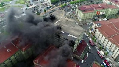 ikitelli -  Yangın çıkan deri fabrikası havadan görüntülendi  Videosu