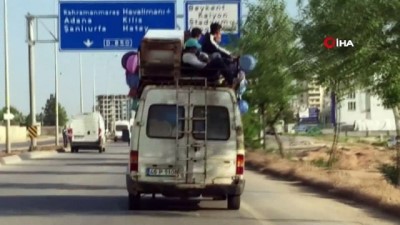 mobese -  Minibüsün üzerinde yolculuk yapan 4 kişiye yasal işlem Videosu