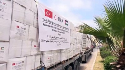 ramazan kumanyasi - TİKA'dan Gazze'deki ihtiyaç sahibi ailelere gıda desteği - GAZZE Videosu