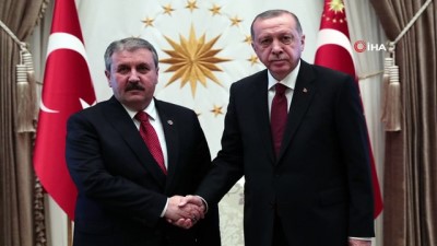  Cumhurbaşkanı Erdoğan, Mustafa Destici'yi kabul etti