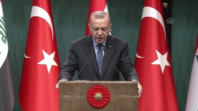 boru hatti - Cumhurbaşkanı Erdoğan: 'Türkiye-Irak arasında bir askeri işbirliği ve güven anlaşmasının yapılmasına karar verdik' - ANKARA Videosu