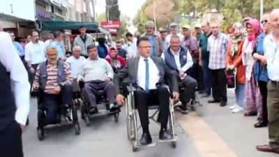 engelli aday -  Başkan Öküzcüoğlu tekerlekli sandalyede  Videosu