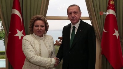 Cumhurbaşkanı Erdoğan, Rusya Federasyon Konseyi Başkanı Valentina Matviyenko’yu kabul etti 