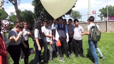 liseli ogrenci -  Diyarbakır’da meteoroloji balonu liseli öğrenciler tarafından uçuruldu Videosu