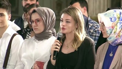 Cumhurbaşkanı Erdoğan, Dolmabahçe Sarayı'nda gençlerle buluştu - Mülteci sorunu ve Beyin Göçü - İSTANBUL 