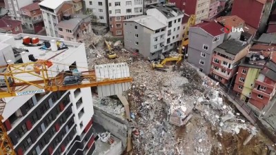 insaat alani -  Kağıthane’de kararı verilen 24 binanın yıkımına başlandı...Yıkım havadan görüntülendi Videosu