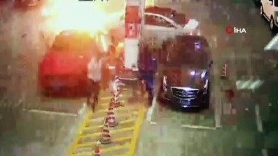  - Kontrolden Çıkan Araç Benzin İstasyonuna Daldı 