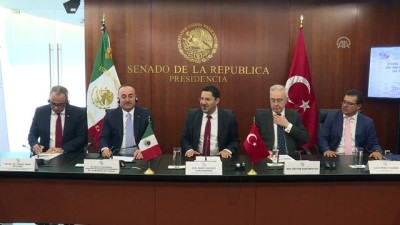nato - Dışişleri Bakanı Çavuşoğlu, Meksika Cumhuriyet Senatosu Başkanı Batres ile görüştü - MEXICO CITY Videosu