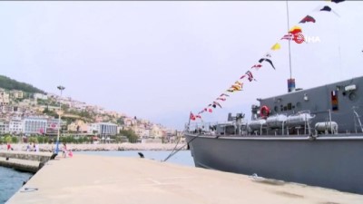 tatbikat -  TCG Erdemli Mayın Avlama Gemisi Alanya'da  Videosu
