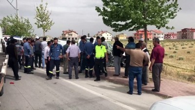 elektrik diregi - Kamyonet elektrik direğine çarptı: 1 ölü, 1 yaralı - KONYA Videosu