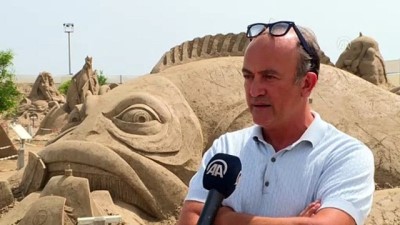 deniz kizi - Kum heykeller 'deniz efsaneleri' ile sezonu açtı - ANTALYA  Videosu