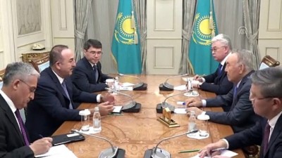 cumhurbaskani - Çavuşoğlu, Nursultan Nazarbayev ile görüştü - NUR SULTAN Videosu