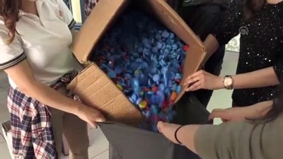 mavi kapak - Öğrencilerin iyilik hareketi engellilerin yüzünü güldürdü - SAMSUN  Videosu