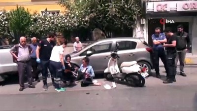 polis ekipleri -  Fatih’te bir araç tarafından sıkıştırılan kadın motosikletli, yere düşerek yaralandı  Videosu