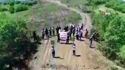 dinamit -  İlk defa eylem yapan köylülerden maden ocağı tepkisi Videosu