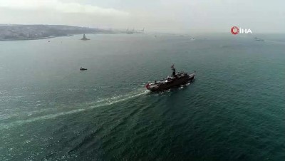 baros -  İstanbul Boğazı'ndan geçen donanma gemileri havadan görüntülendi  Videosu