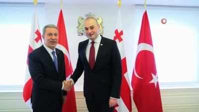  -Bakan Akar, Gürcistan Başbakanı Bakhtadze İle Bir Araya Geldi 