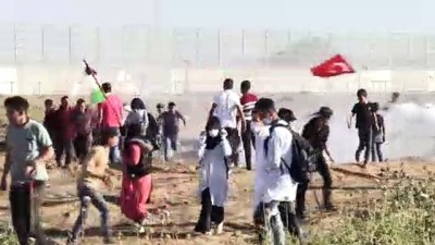 yazili aciklama - İsrail askerleri Gazze sınırında 50 Filistinliyi yaraladı Videosu