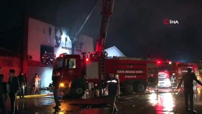 tekstil atolyesi -  Konya’da mobilya tekstil atölyesi alev alev yandı Videosu