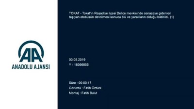 Reşadiye'de cenazeye gidenleri taşıyan otobüs devrildi (1) - TOKAT