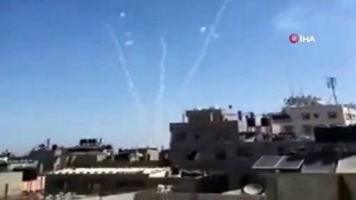 hava saldirisi -  - Gazze’den İsrail’e En Az 100 Füze Atıldı  Videosu