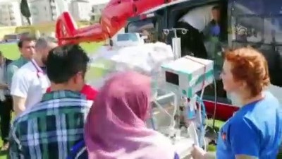 cocuk hastaliklari - Ambulans helikopter kalp hastası 2 günlük bebek için havalandı - OSMANİYE  Videosu