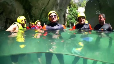 turizm sezonu - Göynük Kanyonu ziyaretçilerini 'büyülüyor' - ANTALYA  Videosu