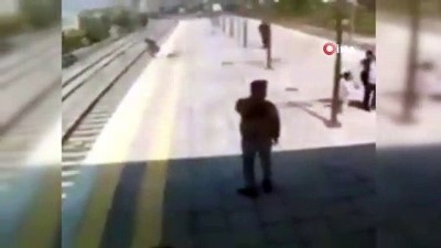 tren istasyonu -  İntihar etmek isteyen kadını canını hiçe sayarak kurtardı...O anlar kamerada  Videosu