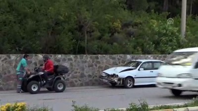 icmeler - Otomobille ATV çarpıştı: 2 yaralı - MUĞLA Videosu
