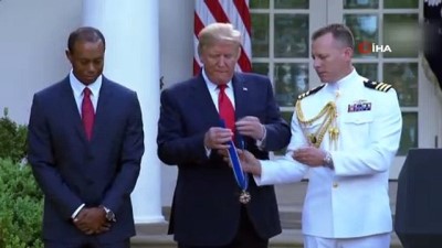 rekor -  - Donald Trump’tan Golfçü Tiger Woods’a Özgürlük Madalyası  Videosu