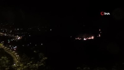  Giresun’da ki orman yangını havadan görüntülendi 
