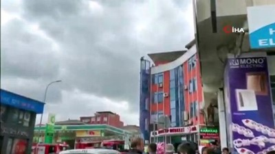  Yangın merdiveninin tepesinde korkutan intihar teşebbüsü 