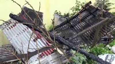 elektronik esya - Yıldırım isabet eden evde hasar oluştu - ORDU  Videosu