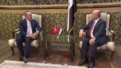  - Bakan Çavuşoğlu, Irak Cumhurbaşkanı Salih İle Görüştü