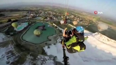 adrenalin -  Pamukkale’de hedef yıllık 40 bin yamaç paraşütü uçuşu Videosu