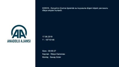 mahsur kaldi - Su kuyusuna düşen köpeği itfaiye kurtardı - KONYA Videosu